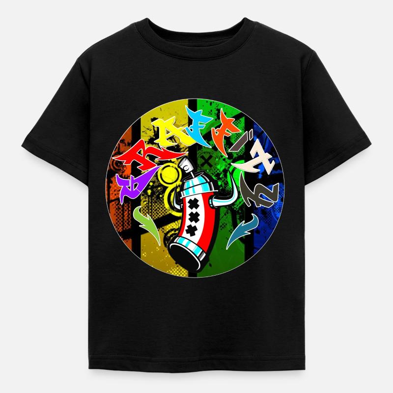 Grafitti graffiti - Kinder T-Shirt - Schwarz