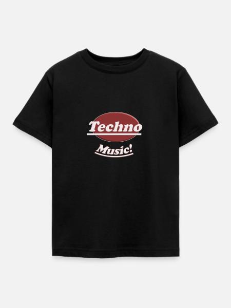 Techno Music - Kinder T-Shirt - Schwarz