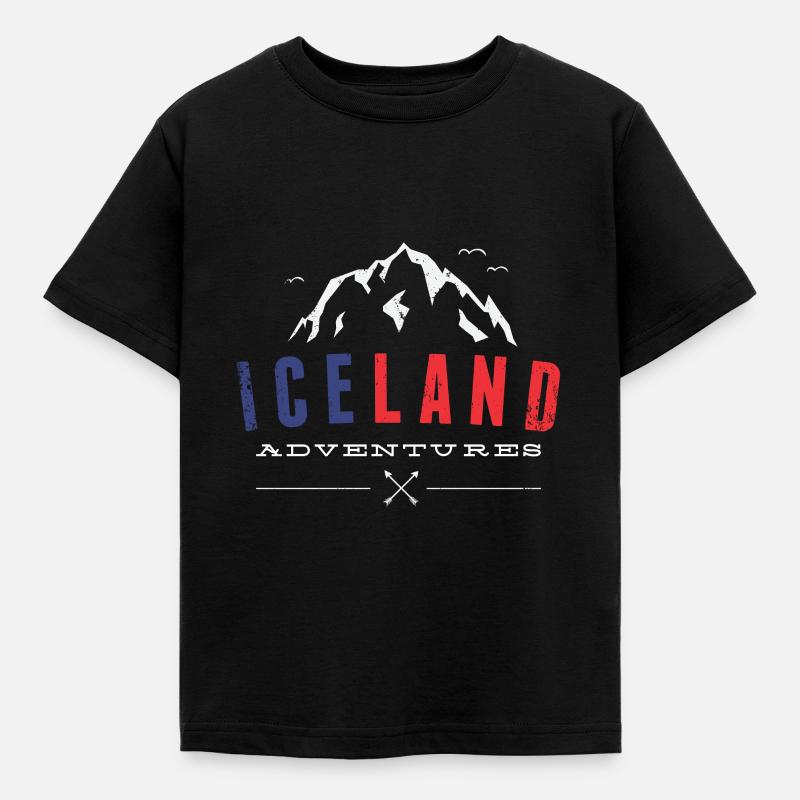 Island - Kinder T-Shirt - Schwarz