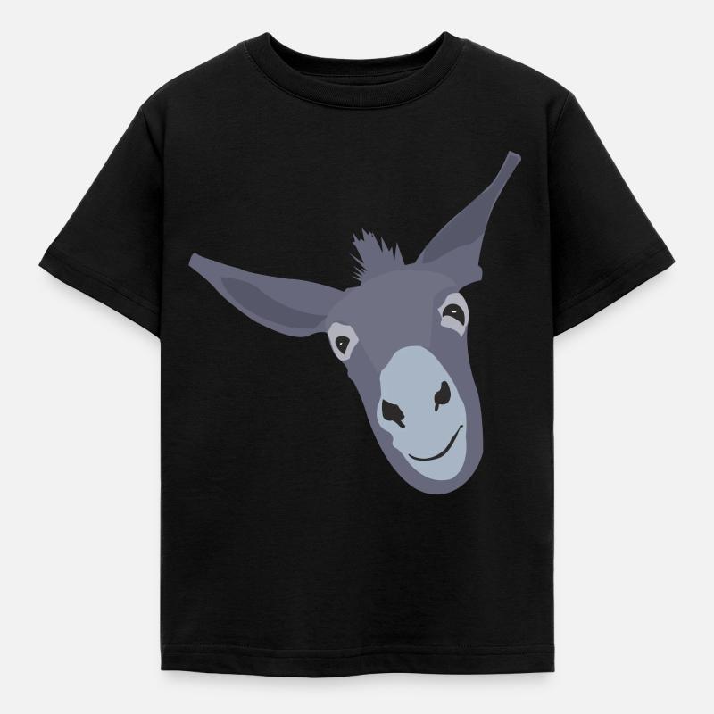 Esel Maulesel Muli - Kinder T-Shirt - Schwarz