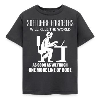 Software Engineer - Kids' T-Shirt - dark grey - Front - AI Model Kid Female (0cm)