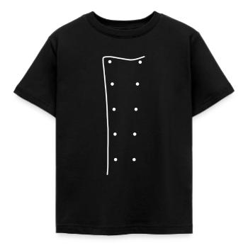 Veste de cuisine de remplacement cuisinier gastronomie - T-shirt Enfant - noir - Devant - AI Model Kid Female (0cm)