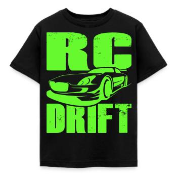 RC - drift - Kids' T-Shirt - black - Front - AI Model Kid Female (0cm)