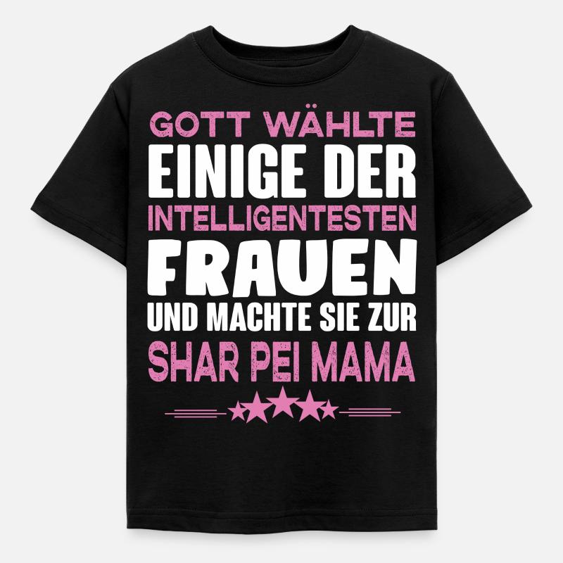 Shar Pei - Shar Pei Hund - Kinder T-Shirt - Schwarz
