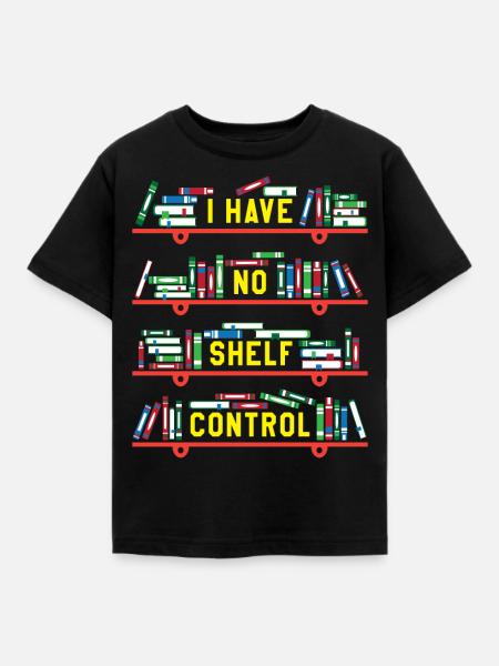 Bücher Sammeln Bibliothek - Kinder T-Shirt - Schwarz