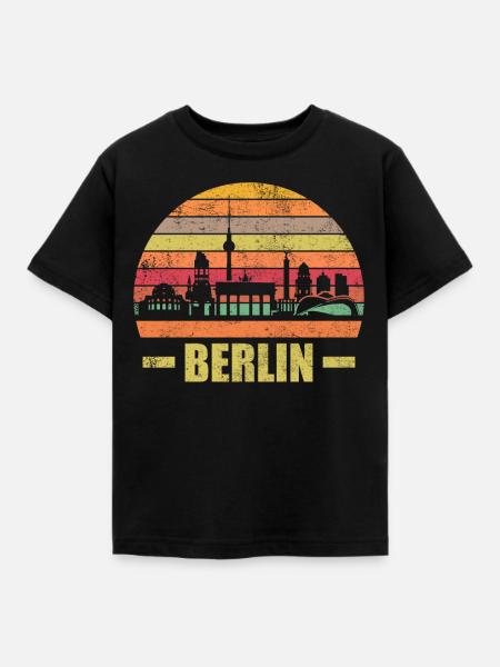 Berliner Berlin Skyline - Kinder T-Shirt - Schwarz