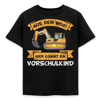 Vorschulkind Vorschule Schulanfang Bagger - Kinder T-Shirt - Schwarz - Vorne - AI Model Kid Female (0cm)