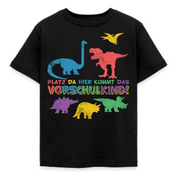 Vorschule Vorschulkind Dino Dinosaurier - Kinder T-Shirt - Schwarz - Vorne - AI Model Kid Female (0cm)