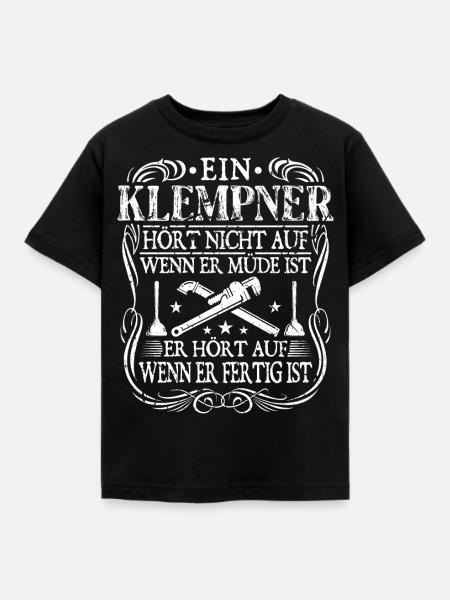 Klempner - Kinder T-Shirt - Schwarz