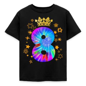 8. Geburtstag - Kinder T-Shirt - Schwarz - Vorne - AI Model Kid Female (0cm)