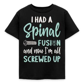 Chirurgie du dos Fusion vertébrale Chirurgie de la colonne vertébrale - T-shirt Enfant - noir - Devant - AI Model Kid Female (0cm)