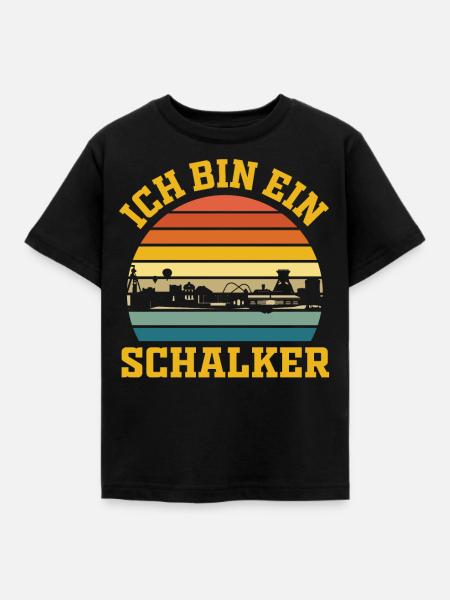 Schalke Schalker Skyline - Kinder T-Shirt - Schwarz