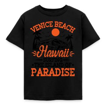 Tenue de surfeur de Venice Beach - T-shirt Enfant - noir - Devant - AI Model Kid Female (0cm)