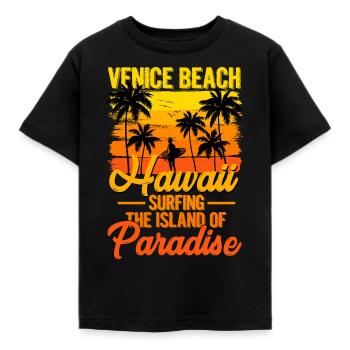 Venice Beach Surfer Outfit - T-shirt Enfant - noir - Devant - AI Model Kid Female (0cm)