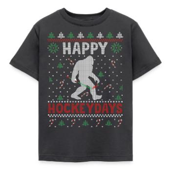 Ice Hockey Outfit Hockey Game - Kids' T-Shirt - dark grey - Front - AI Model Kid Female (0cm)