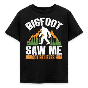 Sasquatch Bigfoot Forschungsteam - Kinder T-Shirt - Schwarz - Vorne - AI Model Kid Female (0cm)