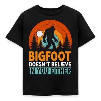 Sasquatch Bigfoot Forschungsteam - Kinder T-Shirt - Schwarz - Vorne - AI Model Kid Female (0cm)