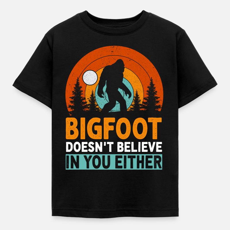 Équipe de recherche Sasquatch Bigfoot - T-shirt Enfant - noir