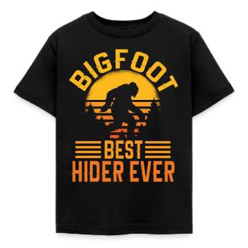 Sasquatch Bigfoot Forschungsteam - Kinder T-Shirt - Schwarz - Vorne - AI Model Kid Female (0cm)