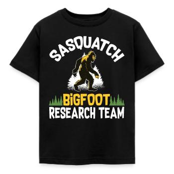 Sasquatch Bigfoot Forschungsteam - Kinder T-Shirt - Schwarz - Vorne - AI Model Kid Female (0cm)