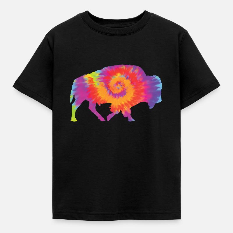 Bison - Kinder T-Shirt - Schwarz