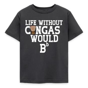 Conga Drum Musician Drumline - Kinder T-Shirt - Dunkelgrau - Vorne - AI Model Kid Female (0cm)