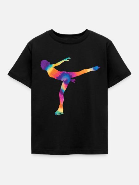 Eislaufen - Kinder T-Shirt - Schwarz