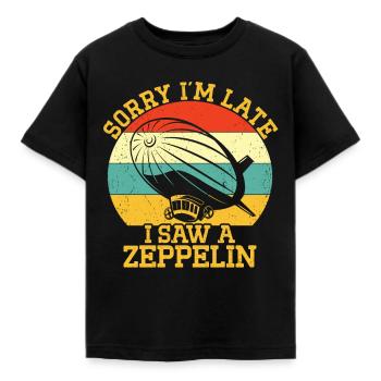 Zeppelin - Kids' T-Shirt - black - Front - AI Model Kid Female (0cm)