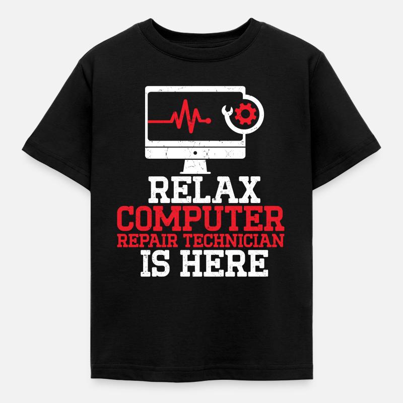 Computer Repair Technology Support Technology - Kids' T-Shirt - black