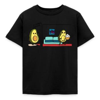 Avocado Kino - Kinder T-Shirt - Schwarz - Vorne - AI Model Kid Female (0cm)
