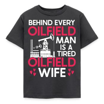 Ölfeldarbeiter Rig Roughneck Ölfeldfrau - Kinder T-Shirt - Dunkelgrau - Vorne - AI Model Kid Female (0cm)