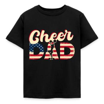 Cheer Papa Pom-pom girl Papa - T-shirt Enfant - noir - Devant - AI Model Kid Female (0cm)