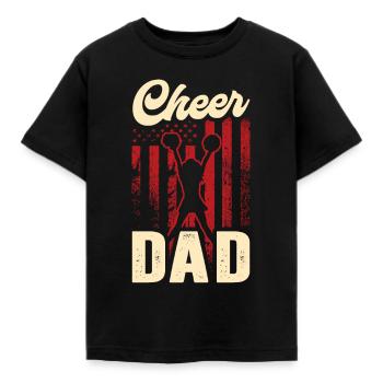Cheer Papa Pom-pom girl Papa - T-shirt Enfant - noir - Devant - AI Model Kid Female (0cm)