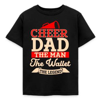 Cheer Papa Pom-pom girl Papa - T-shirt Enfant - noir - Devant - AI Model Kid Female (0cm)