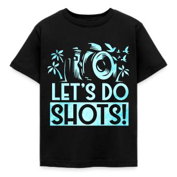 Photography - Photo shoot for photo camera. - Kids' T-Shirt - black - Front - AI Model Kid Female (0cm)
