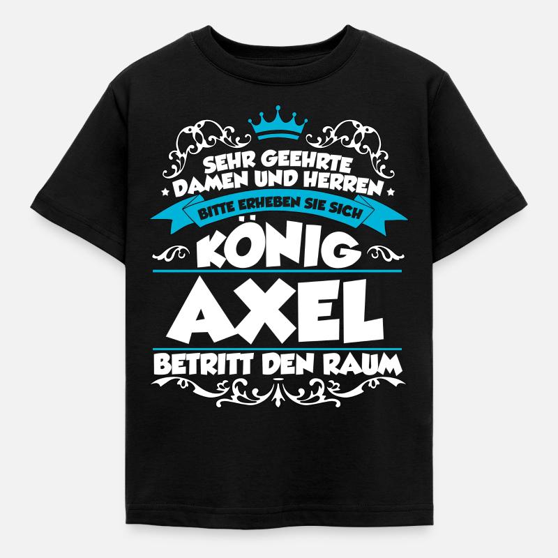 Axel Name Design - Kinder T-Shirt - Schwarz