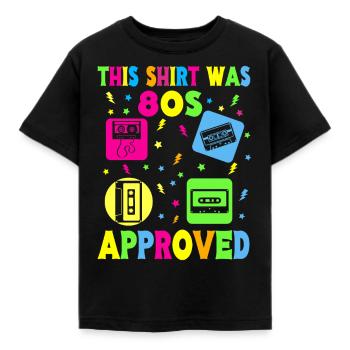 Fille garçon enfants 70 s 80 s 90 s Disco Costume tenue - T-shirt Enfant - noir - Devant - AI Model Kid Female (0cm)