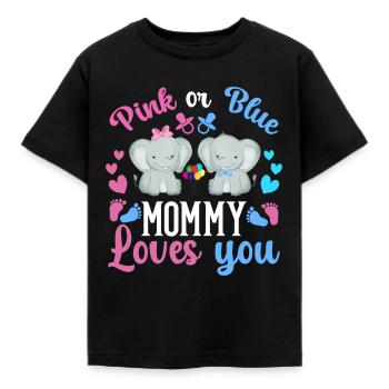 Maman rose ou bleue t'aime le sexe - T-shirt Enfant - noir - Devant - AI Model Kid Female (0cm)