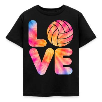 Tie Dye Volleyball Amateur de volley-ball - T-shirt Enfant - noir - Devant - AI Model Kid Female (0cm)