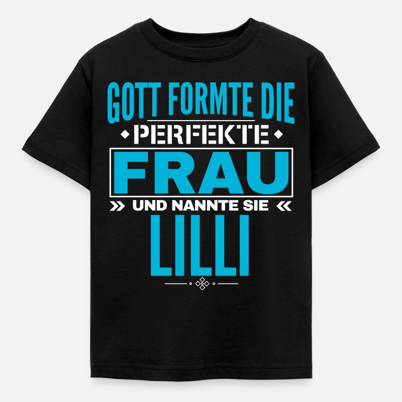 Lilli Name Design - Kinder T-Shirt - Schwarz