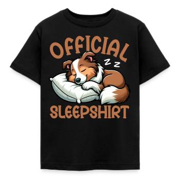Official Sleeper Collie Lover Sleeps - Kids' T-Shirt - black - Front - AI Model Kid Female (0cm)
