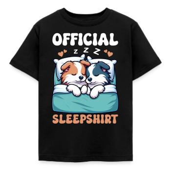 Official Sleeper Collie Lover Sleeps - Kids' T-Shirt - black - Front - AI Model Kid Female (0cm)
