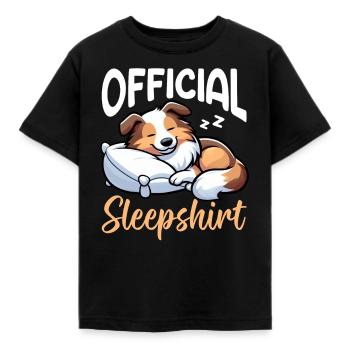 Official Sleeper Collie Lover Sleeps - Kids' T-Shirt - black - Front - AI Model Kid Female (0cm)