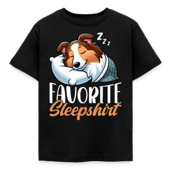 Official Sleeper Collie Lover Sleeps - Kids' T-Shirt - black - Front - AI Model Kid Female (0cm)