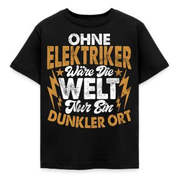 Elektroniker Elektrik Beruf Volt Elektrotechnik - Kinder T-Shirt - Schwarz - Vorne - AI Model Kid Female (0cm)