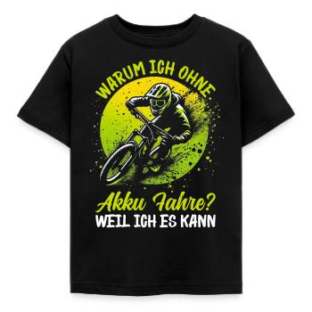 Mountain bikers Bicycle lovers Cyclists Cycling - Kids' T-Shirt - black - Front - AI Model Kid Female (0cm)