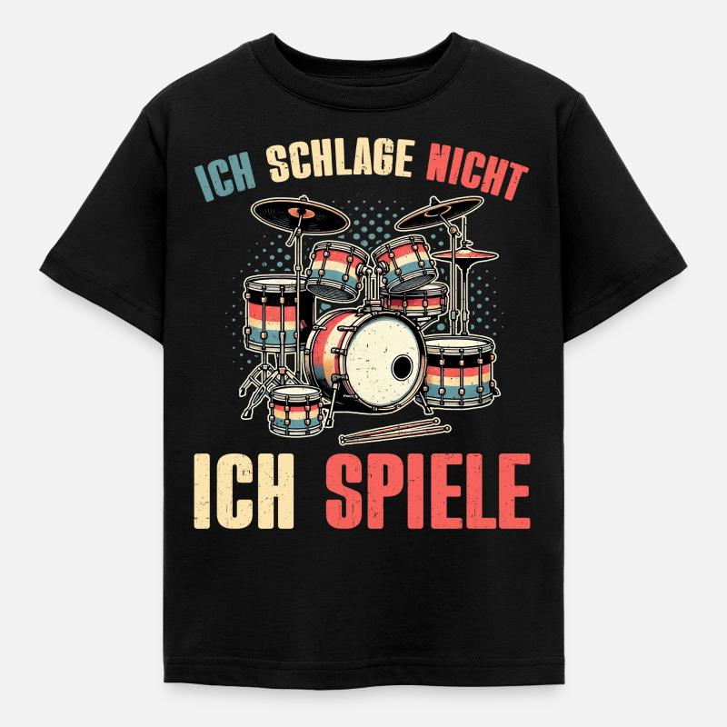 Drummer Drummer Percussion Musicians - Kids' T-Shirt - black