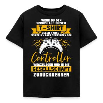 Jeux Gamer Gamer Lecteur vidéo Console PC Jeux - T-shirt Enfant - noir - Devant - AI Model Kid Female (0cm)