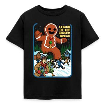Attaque du pain d’épices - T-shirt Enfant - noir - Devant - AI Model Kid Female (0cm)