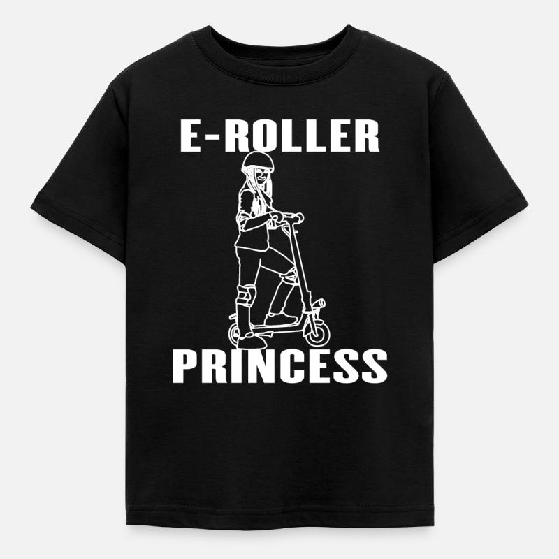 Elektro Roller Princesse E-Roller Idée cadeau - T-shirt Enfant - noir